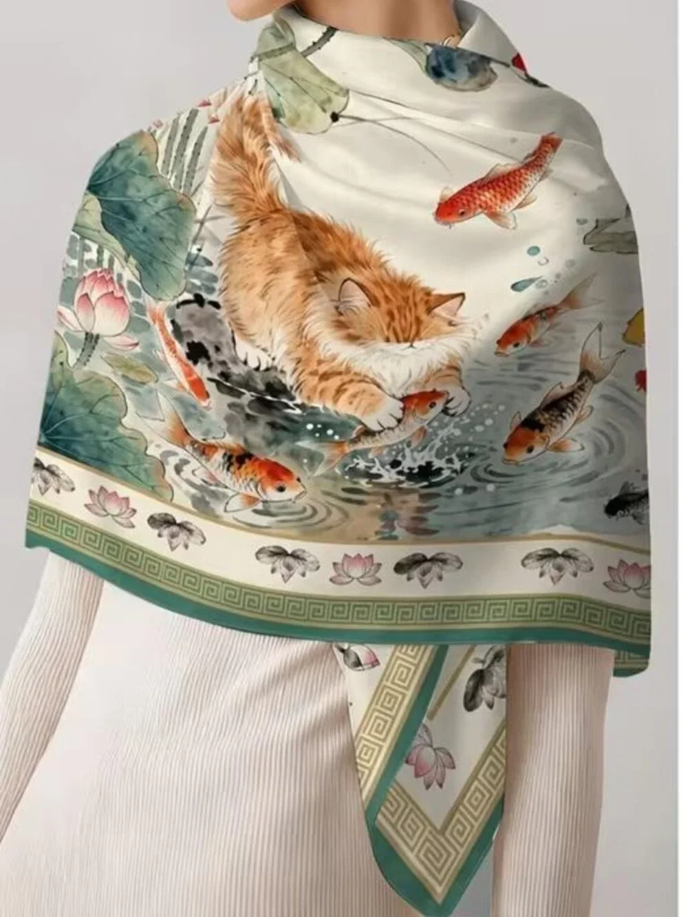 FISHING FOR DINNER SCARF